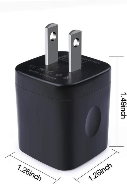 Wall Charger,Charger Cube,Charging Block Fast Charge 3Pack Dual Port 2.1A Power Brick Phone Charging Plug Box Head for Iphone 17/16/15 Pro/14/13/12/11/Xr/8/7/6 Plus,Samsung Galaxy S24 S23 S22 S21 S10